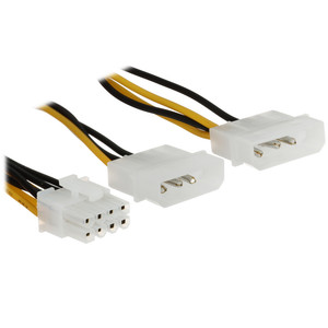 Переходник для видеокарты Aceline 2xMolex(M) - PCI-E 8pin(F)