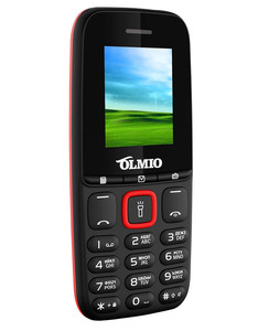 Сотовый телефон Olmio A15 черный/красный