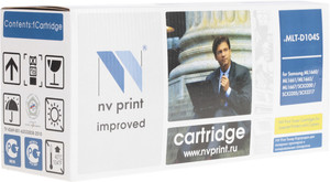 Картридж лазерный NV Print MLT-D104S черный, с чипом